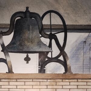 Country Church by Sherman Groenke Watercolor Painting 28x22 #eshopchicago